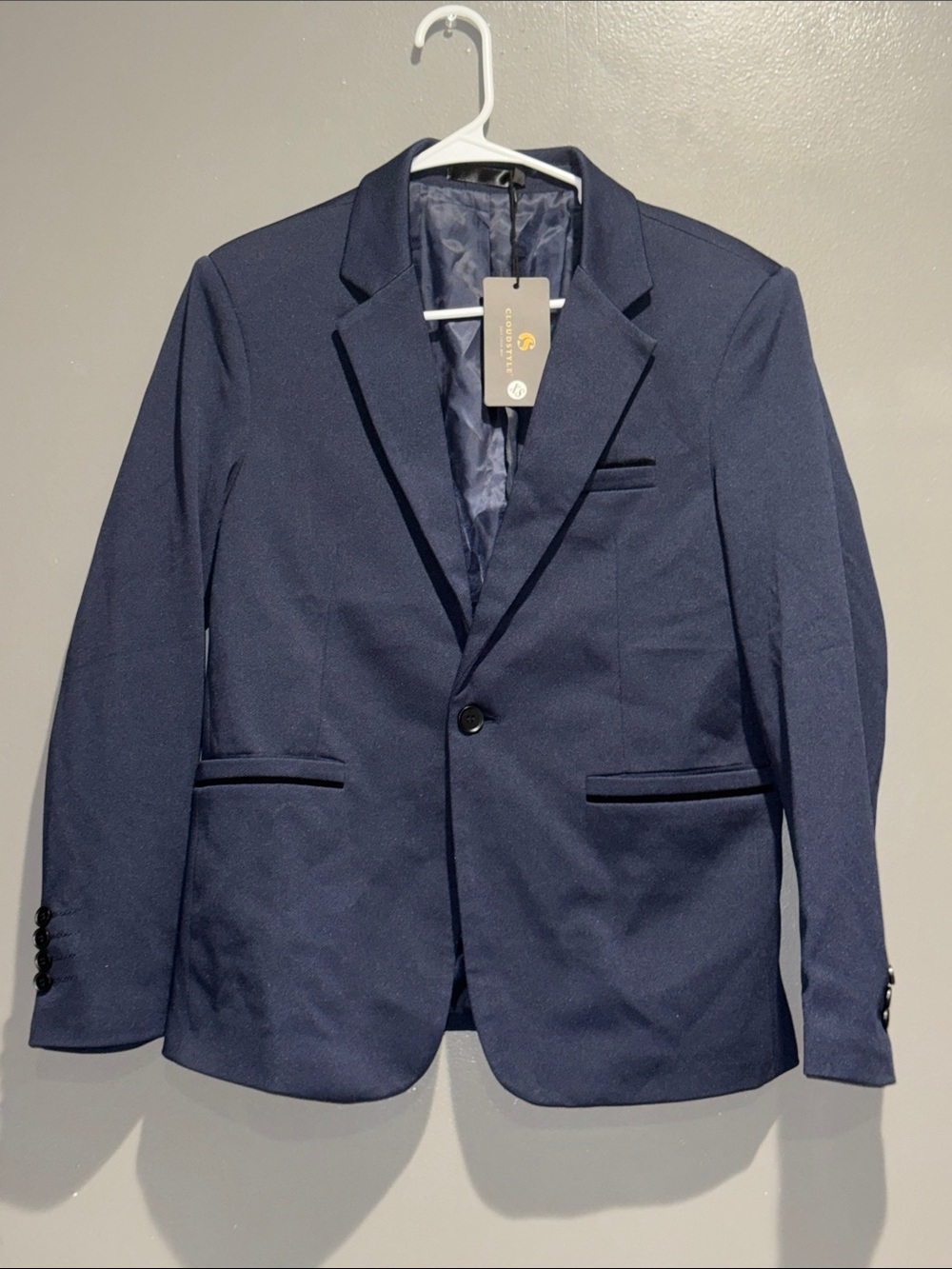 Classic Navy Notch-Lapel Blazer - Men's Tailored Sport Coat